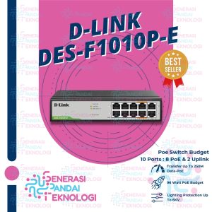 D-LINK DES-F1010P-E 250M 10-Port 10/100 Switch with 8 PoE Ports