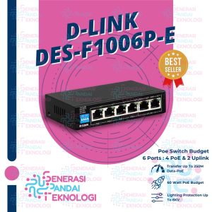 D-LINK DES-F1006P-E 250M 6-Port 10/100 Switch with 4 PoE Ports