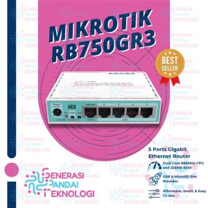 MIKROTIK RB750GR3 (HEX) 5 Ports Gigabit Ethernet Router