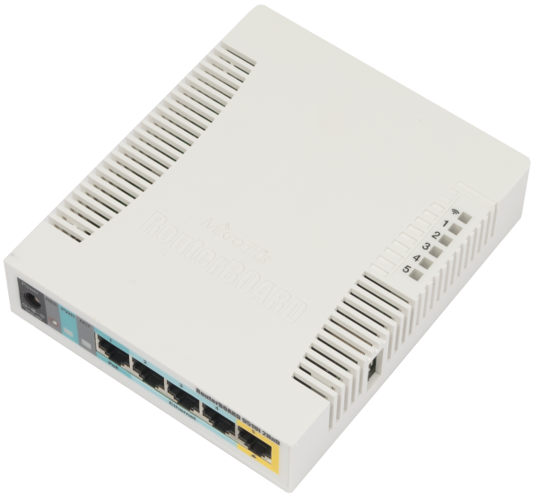 MIKROTIK RB951Ui-2HND 2.4GHz AP With 5 Ethernet Ports and PoE Output on Port 5