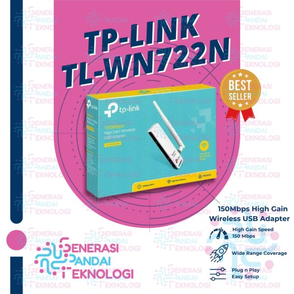 TP-LINK TL-WN722N High Gain Wireless USB Adapter
