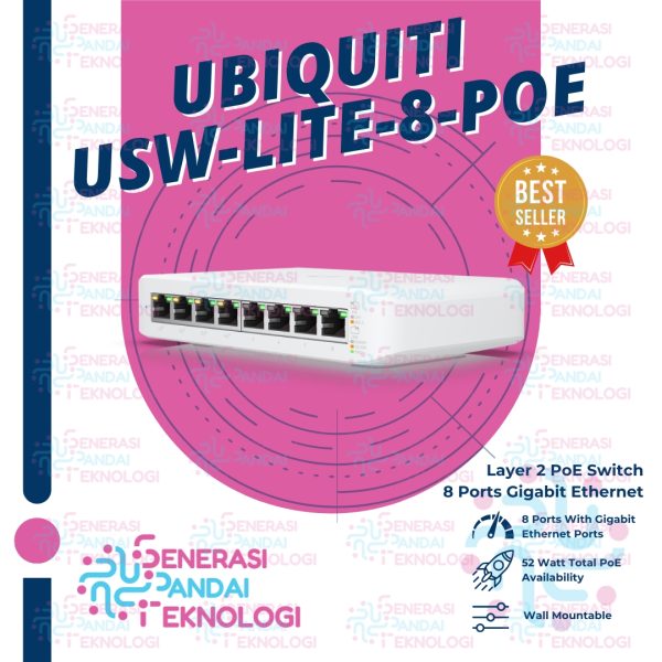 UBIQUITI USW-LITE-8-POE Unifi PoE Switch Lite 8 Ports