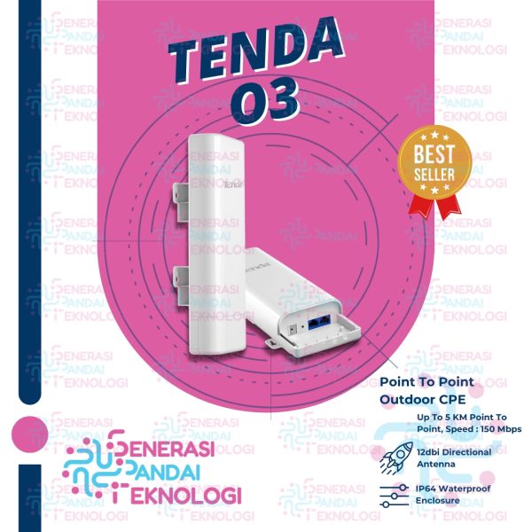 TENDA O3 Up To 5KM Point to Point Outdoor CPE