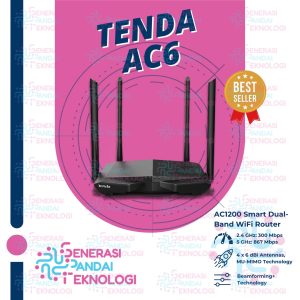 TENDA AC6 AC1200 Smart Dual Band Wifi Wireless Router