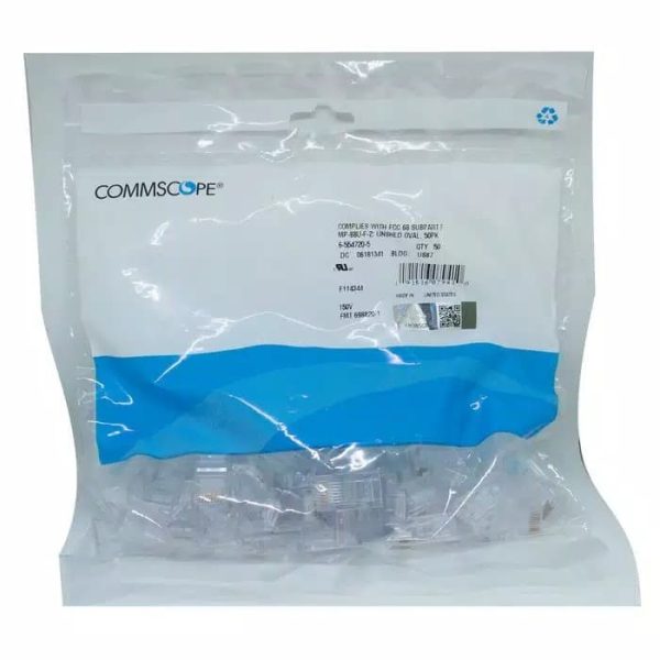 AMP / COMMSCOPE UTP RJ45 CONNECTOR CAT5E ORIGINAL (Isi 50 Pcs)