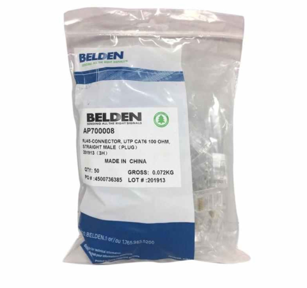 BELDEN AP700008 RJ45 CONNECTOR UTP CAT6 ORIGINAL (Isi 50 Pcs)