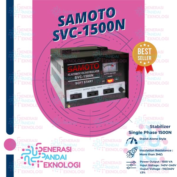 SAMOTO SVC-1500N STABILIZER 1500VA Stavol Listrik SMT Svc Avr 1500N