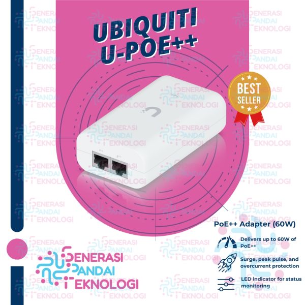 UBIQUITI U-POE++ PoE Adapter 60w 48V DC 1.25A