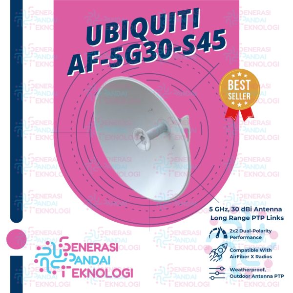UBIQUITI AF-5G30-S45 Airfiber 5G 30dBi Slant 45 Antenna Airfiber 5G30-S45 Antenna PTP