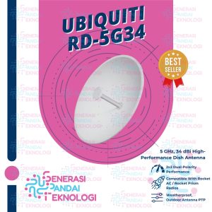 UBIQUITI RD-5G34 RocketDish 5G 34dBi Dish Antenna PTP