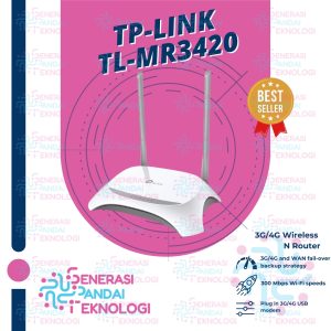 TP-LINK TL-MR3420 300Mbps Wireless N Router 3G/4G Wireless N Router (GA BISA COLOK SIMCARD TAPI BISA COLOK USB MODEM)