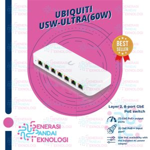 UBIQUITI USW-ULTRA (60W) Layer 2, 8-port GbE PoE Switch with Versatile Mounting Options