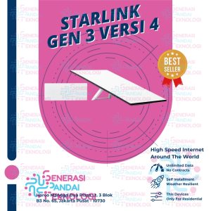 STARLINK STANDARD INTERNET KIT GEN 3 VERSI 4 Satellite Antenna & WiFi Router Kit - Dual-band - SpaceX
