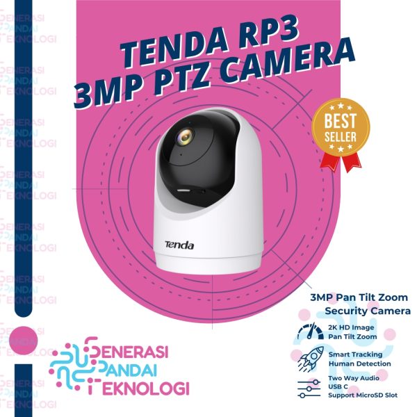 TENDA RP3 3MP Security Pan/Tilt IP Camera CCTV