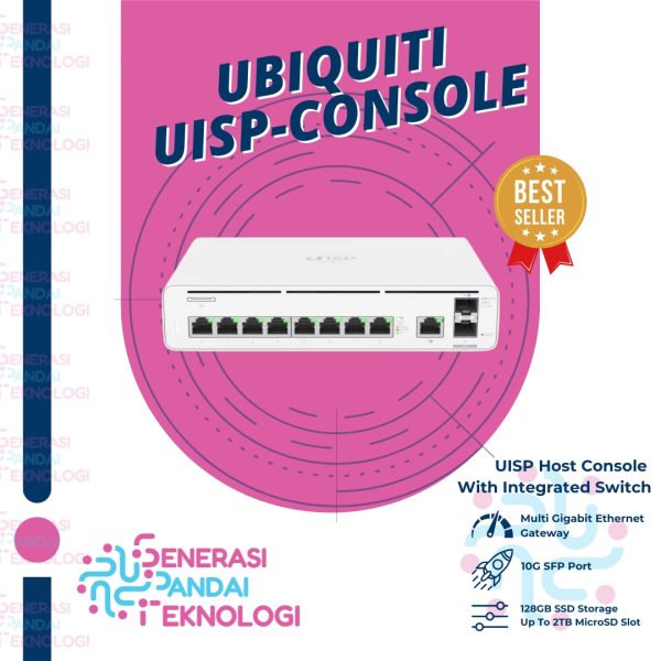 UBIQUITI UISP CONSOLE UISP Host Console With Integrated Switch and Multi Gigabit Ethernet Gateway.