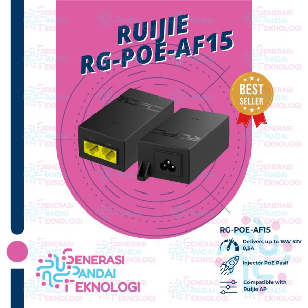 RUIJIE RG-POE-AF15 PoE Adapter 52V 15,6W 0,3A Power Adapter