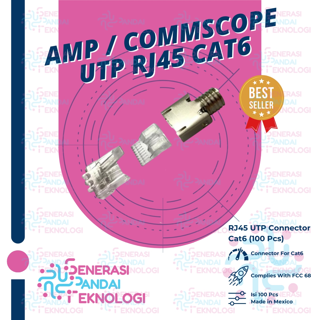 AMP COMMSCOPE CAT6 CONNECTOR CAT 6 RJ45 ORIGINAL - Gensmartech