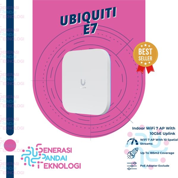 UBIQUITI E7 Enterprise Grade Indoor Access Point With 10-Stream WiFi 7 Performance