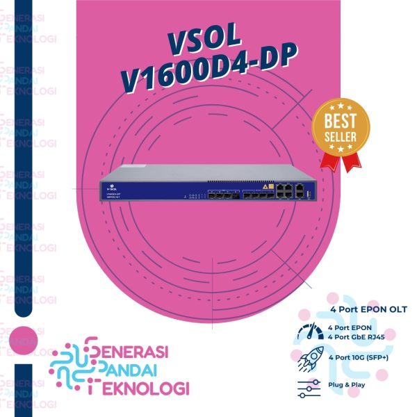 VSOL V1600D4-DP EPON OLT 4 Port Layer 3 Include SFP 9dB 4PORT EPON OLT L3 - Include SFP 9dB : 4pcs