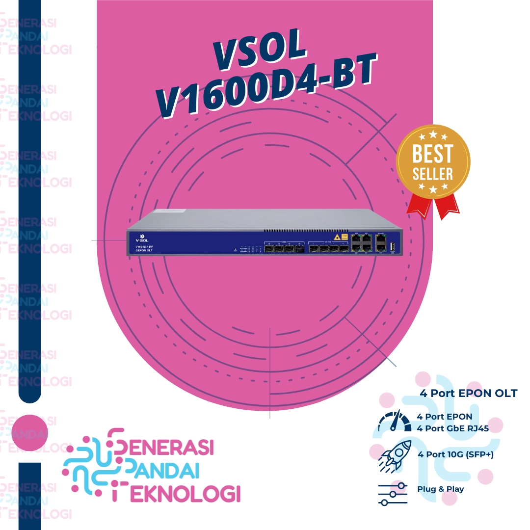 Vsol VSOL V1600D4-BT EPON OLT 4 Port Layer 3 Include SFP 9dB 4PORT EPON OLT ...